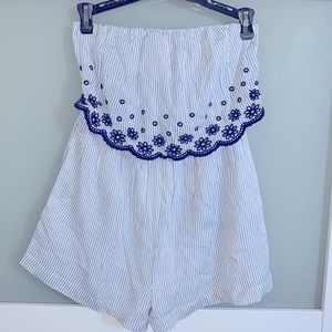 Blue striped romper/coverup Jessica Simpson